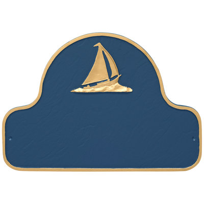 Sailboat Arch Address Sign Plaque
