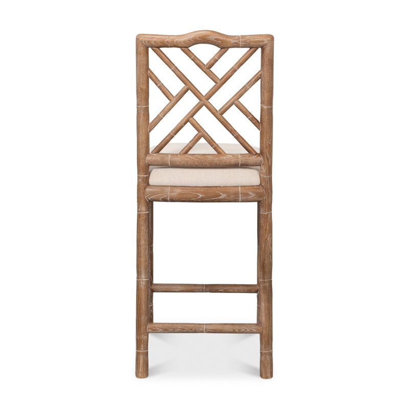 Brighton Upholstered Stool with Solid Wood Frame