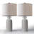 Anazagene 24" Modern Gray Ceramic Table Lamp With 3-Way Dimmable Light For Bedroom And Living Room-819782916