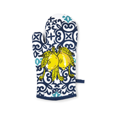 Excelsa Amalfi Damask Cotton Oven Mitt