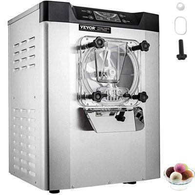 Machine à crème glacée commerciale 1400W 20 / 5,3 Gph Machine à glace dure avec écran d'affichage à DEL