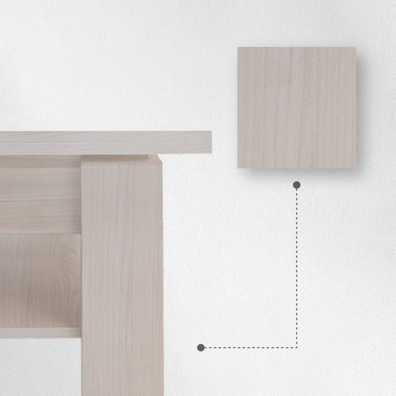 Table basse à plateau relevable pour 7 à 9 personnes, finition stratifiée, Ivoire ivoire