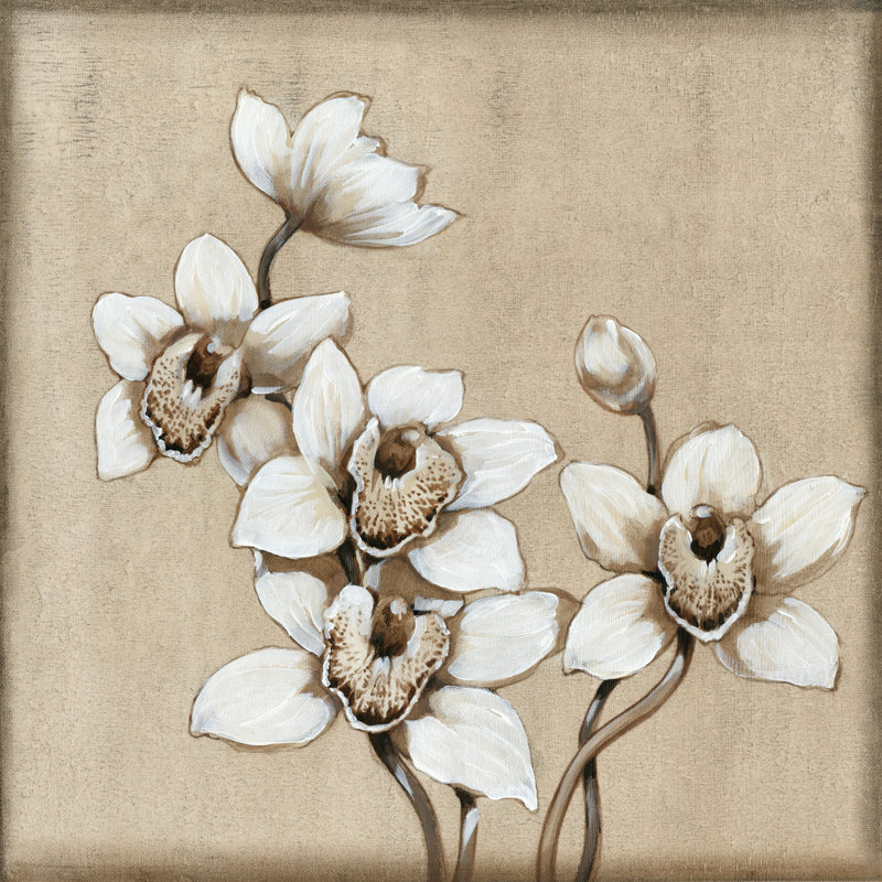 White Orchid I - Wrapped Canvas Painting, 30cm H x 30cm W x 3.8cm D