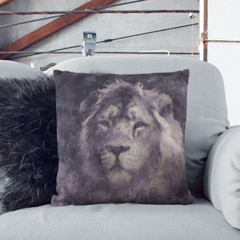 Square Cushion, 40cm H x 40cm W x 15cm D, Black