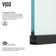 Divide 34" W x 74" H Fixed Framed Shower Screen with 3/8" Striped Glass