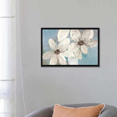 " Blue And Neutral Floral " Graphic Art