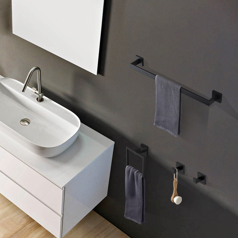 10 - Piece Bathroom Hardware Set, Matte Black