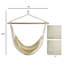 Balancelle suspendue hamac pour l'intérieur et l'extérieur beige-131648822