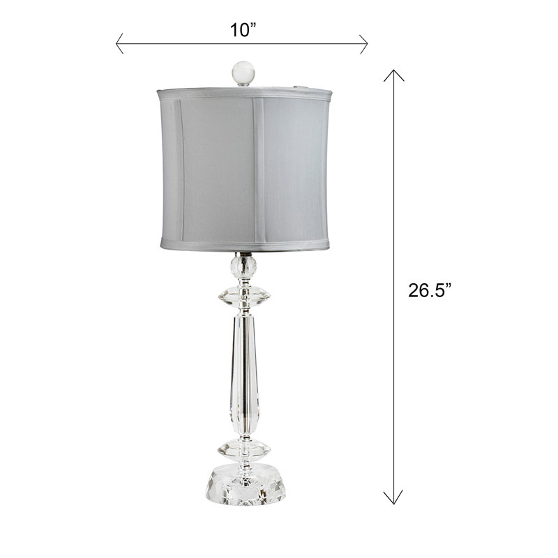 Rodrigez Crystal Table Lamp, Gray