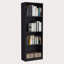 Ensemble de salon noir 4 pièces avec 4 bibliothèques