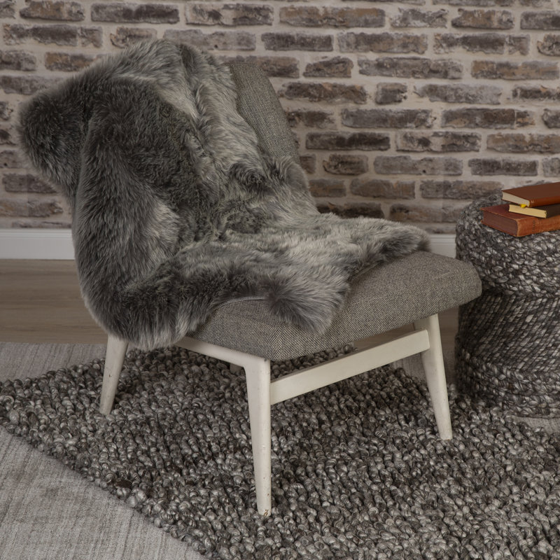 Byrone Uni Hand Tufted Area Rug, Rectangular 60 x 110cm, Silver