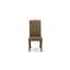 L'ensemble de table de salle à manger 6 pièces contient une table de cuisine rectangulaire avec des pieds en X et 4 chaises Parson en tissu brun avec un banc, Jacobean patiné-1073330620-1073330621-1073330622