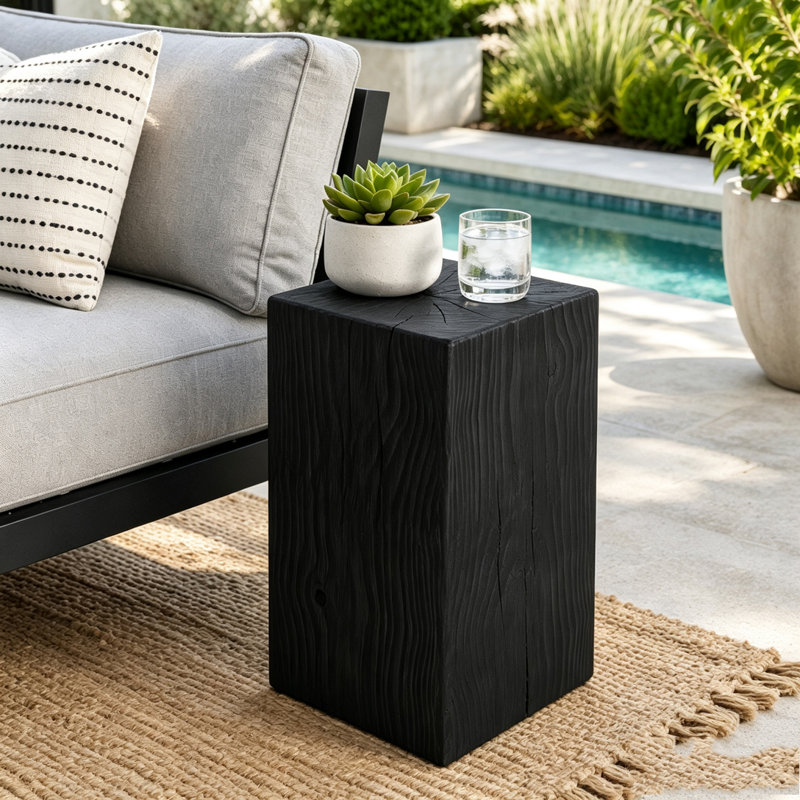 Table de bout, Noir, H 27,75 po