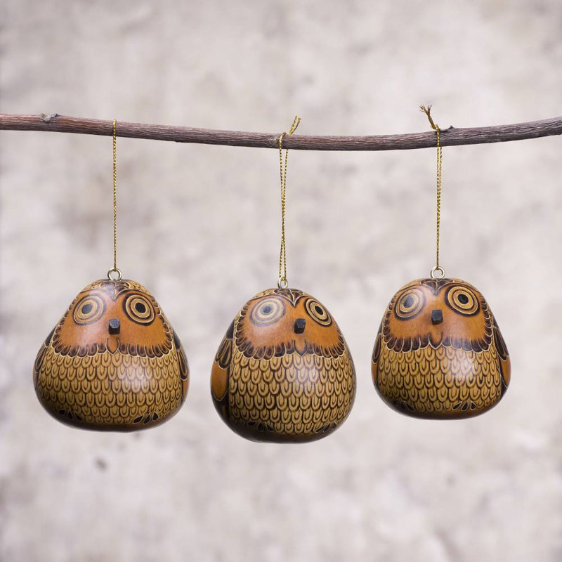 Sweet Guardians Dried Mate Gourd Ornaments