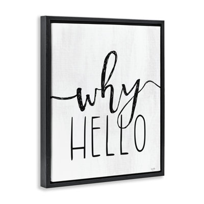 Cadre flottant pourquoi «Hello», par Lux + Me Designs