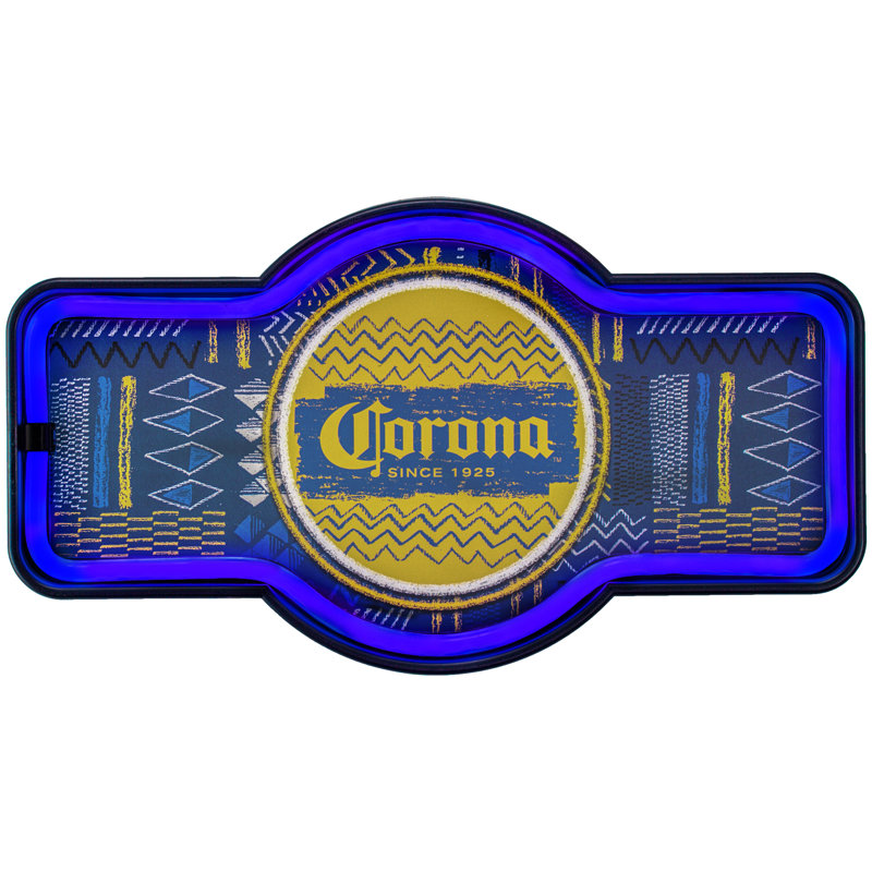 Décoration murale en néon DEL Trinx Corona Beer - 9,5 po x 17 po x 1,5 po