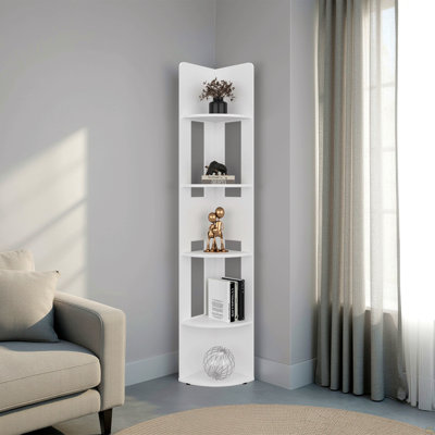 Bibliothèque d'angle Iris, étagère à 5 niveaux