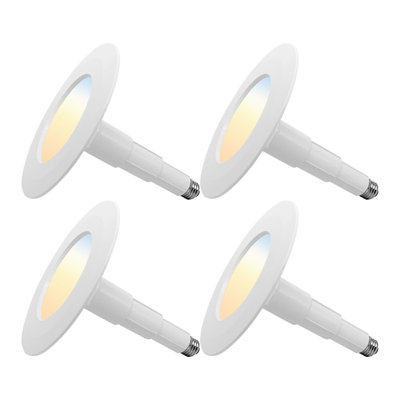 Jolux 6" Selectable 5CCT Adjustable LED Retrofit Recessed Lighting Kit for Easy Remodel Installation
