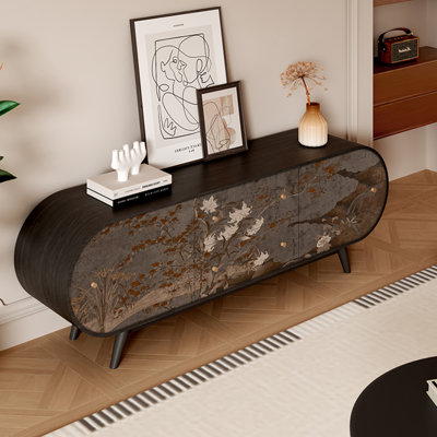 Chinese Style Walnut Wood TV Stand