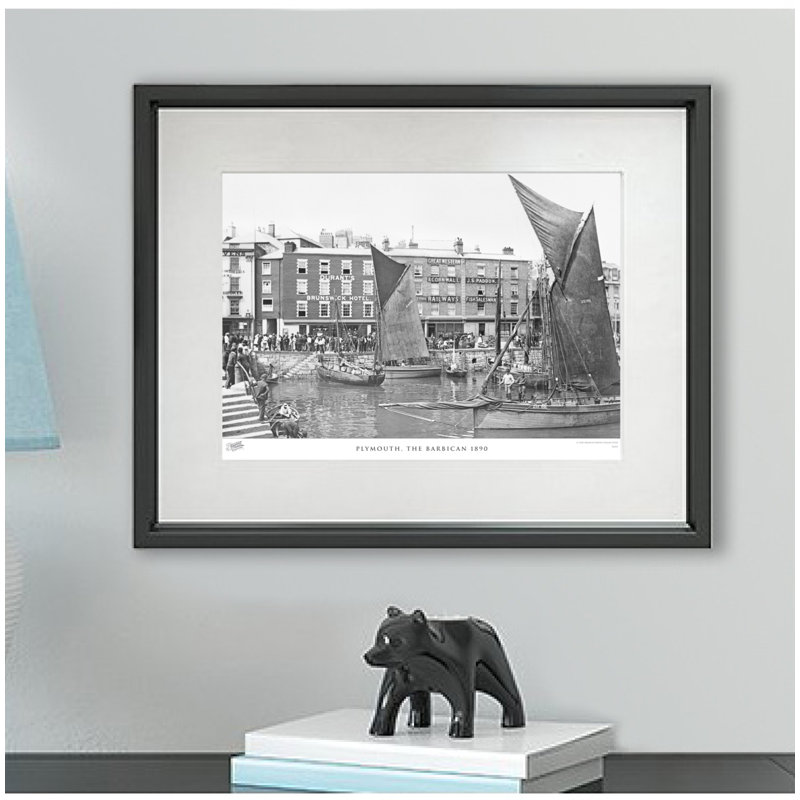 Plymouth, The Barbican 1890 by Francis Frith - Single Picture Frame Print, 40cm H x 50cm W x 2.3cm D