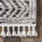 Rachelle Moroccan Tasseled Power Loom Performance Gray/White Rug-2127888185