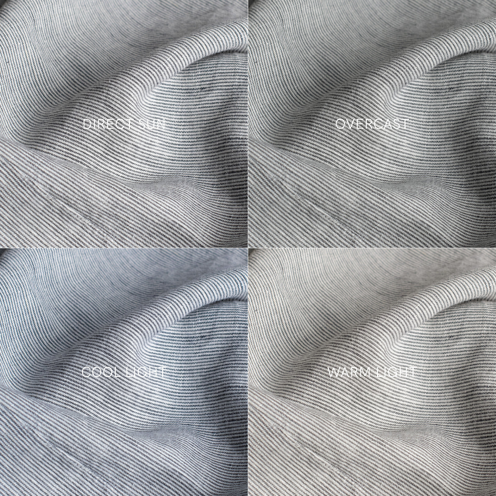 28" x 28" Linen Pillow Cover, Shadow Pinstripe