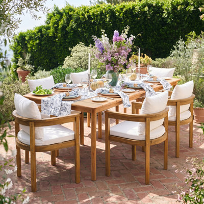 Emory Patio 7-Piece Acacia Wood Dining Set