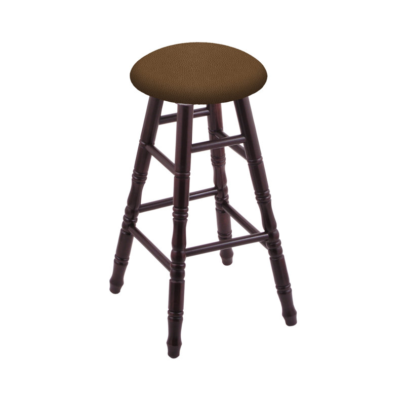 Tabouret de bar 36 po pivotante upholsetered, Érable cerisier foncé, Rein Thatch