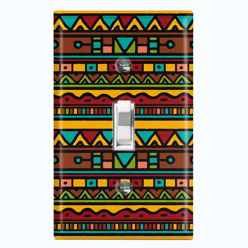 Patterned 1 - Gang Toggle Light Switch Standard Wall Plate