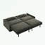 Canapé-lit convertible en chenille avec rangement, port USB et oreiller-1956552566