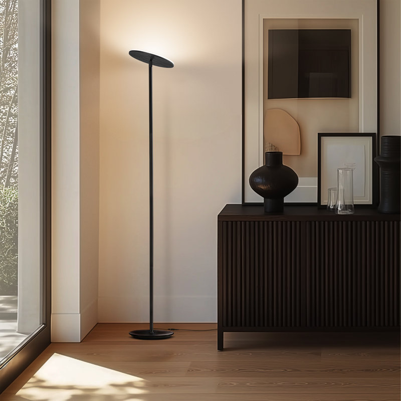 Lampe sur pied à DEL à intensité variable 63 po Sky, Noir, 26 W