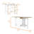 Cole White And Macadamia Folding Dining Table