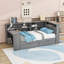 Lit de jour avec DEL, tablettes de rangement, tiroirs, bureau et station de charge-1815150378-1815150374