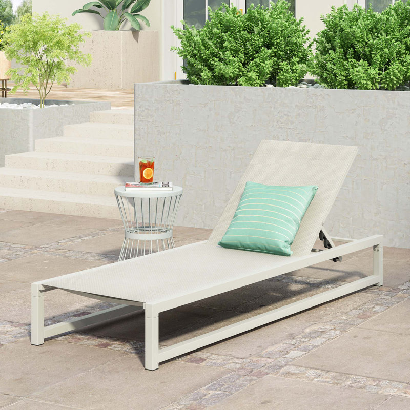 Chaise longue, Blanc, Blanc