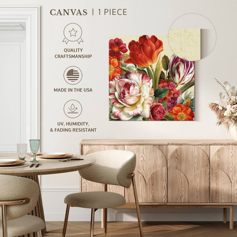 Harnek Garden View Tossed Florals, 16" H x 16" W