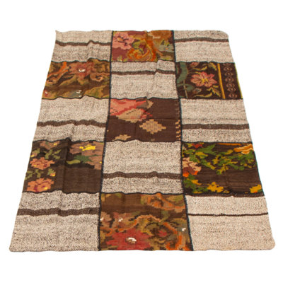 Alixzander Wool Patchwork Indoor Rug