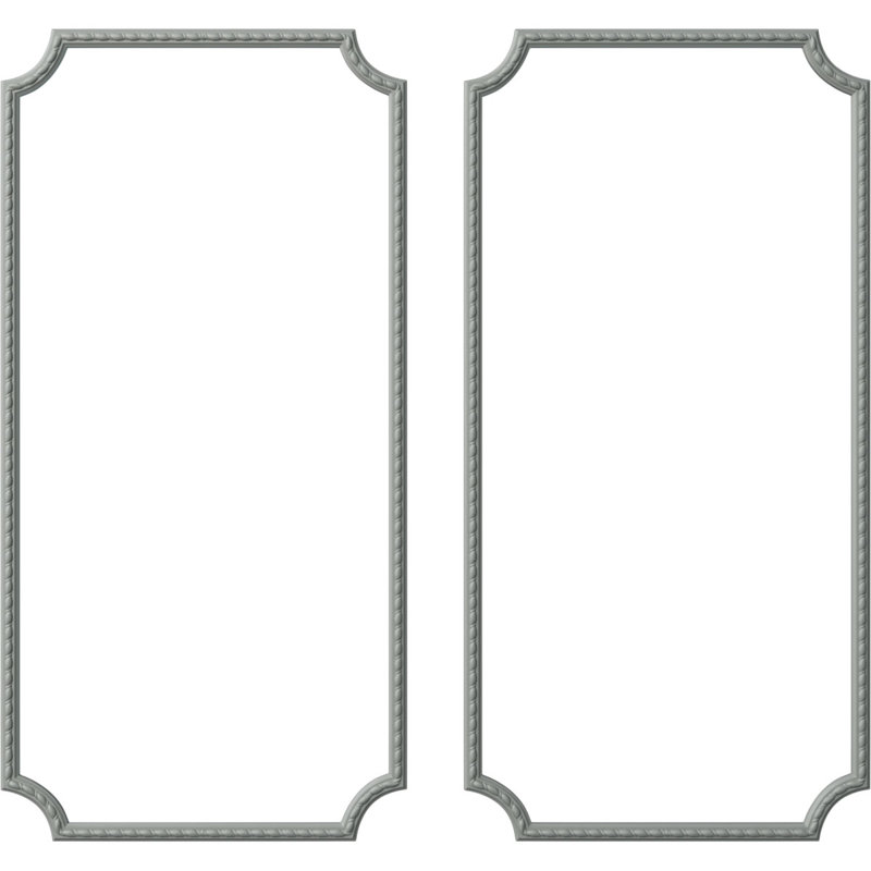 Ensemble de moulure de panneau Bulwark, L 24 po x H 48 po, Double