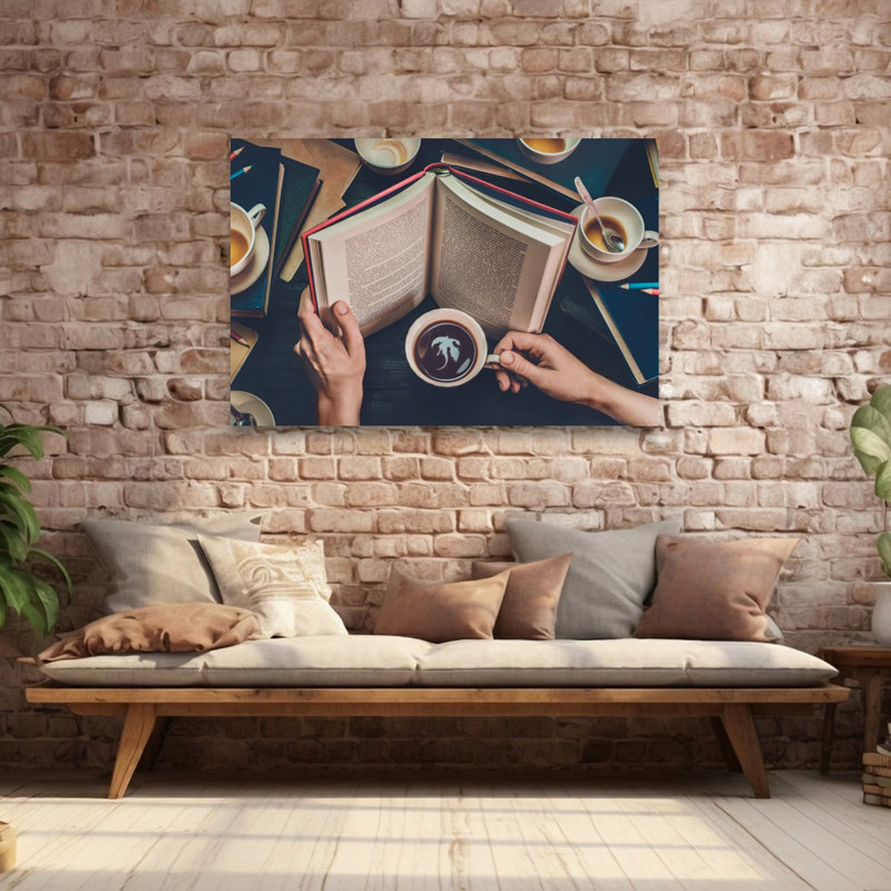 Moment d'étude confortable - Affiche murale rustique et vintage, 40" H x 60" W