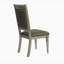 Ensemble de 2 chaises d'appoint luxueuses rembourrées argentées capitonnées Luxury