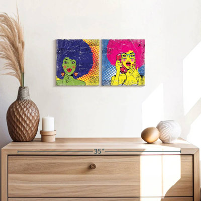 «Retro Comic Women», reproduction sur toile