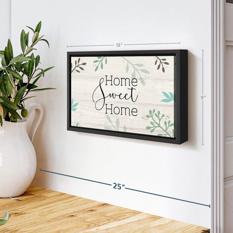 Impression sur toile Home Sweet Home Foliage, H 9 po x l 13 po