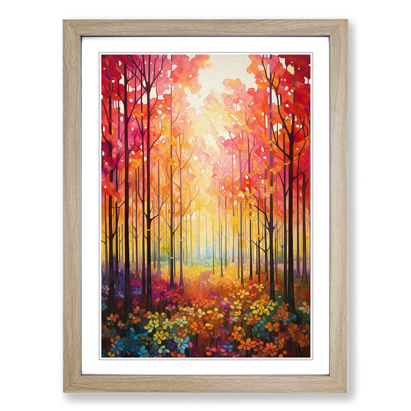 Single Picture Frame Print on Wood, Oak Framed, 64cm H x 46cm W