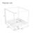 Solid Wood King Size Canopy Bed Frame with Four Poster Support, No Box Spring Needed, Elegant White Finish