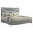 Pierce Grey High Gloss Eastern King LED Panel Bed