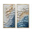 Blue Coastal Mosaic III - Ensemble d'art mural côtier 2 pièces-1250673980-1250673959