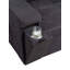 Canapé-lit modulaire réversible en tissu tissé noir l 95 po Ollie