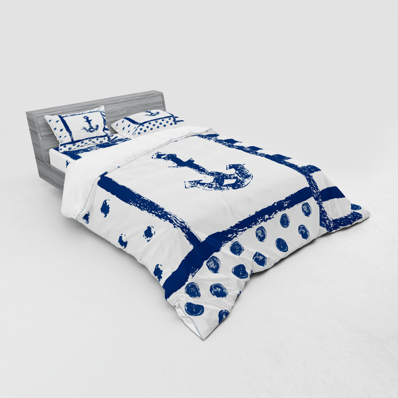 Anchor Coastal Duvet Cover, Queen Duvet Cover + 3 Additional Pieces