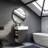 Wall-Mounted Bathroom Vanity with Diamond-Patterned Doors-1936510954