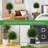 21.6Inch High Artificial Cypress Topiary Tree with Ground Spike, Artificial Shrub Bushes, Fake Evergreen Tree for Porch, Artificial Plants for Outdoor Planters Indoor UV Resistant  Set of 2