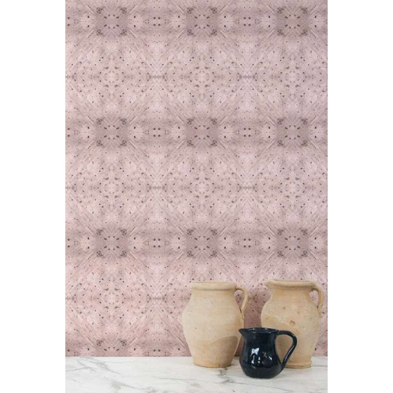 Abra Celestial Diamonds Premium Matte 10' L x 24" W Wallpaper Roll, Copper, Non-pasted, Faux Grasscloth